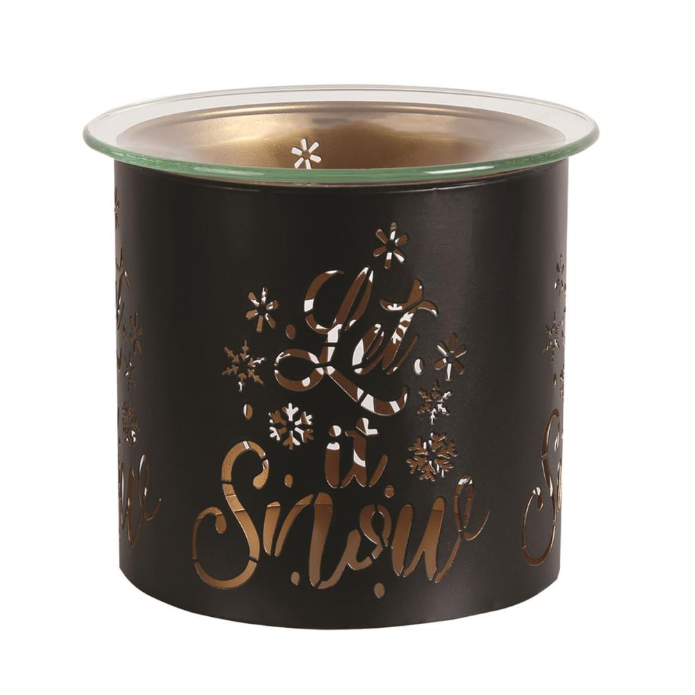 Aroma Black & Gold Let It Snow Jar Sleeve & Wax Melt Warmer Extra Image 1